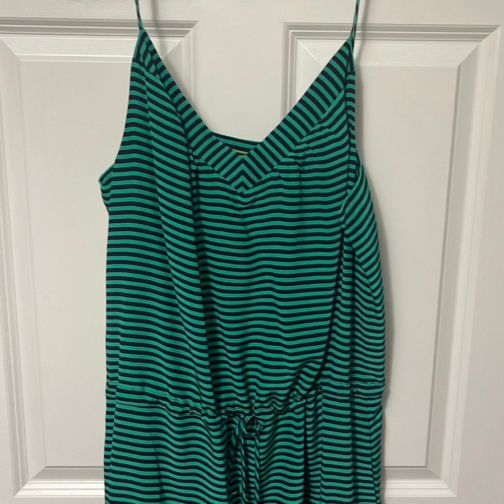 C. Wonder Green and Blue Spaghetti Strap Sundress